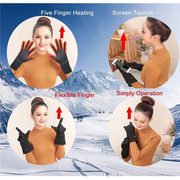 Rechargeable Battery Electric Heated Gloves for Arthritis Hands, Ultrathin Hand - Picture 2 of 7